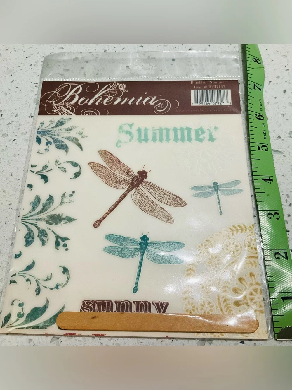 NIP 7pc Vintage 2006 My Minds Eye Bohemia Rub Ons Scrapbooking Paper Crafts DIY